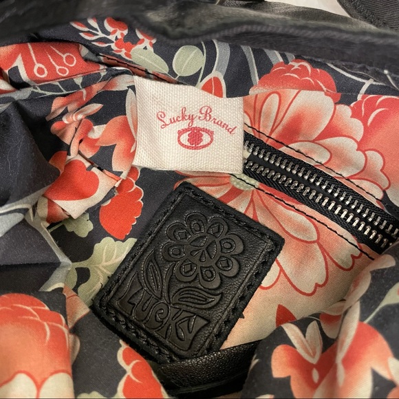 Lucky Brand Italian Leather Shoulder Bag Black - Picture 12 of 12